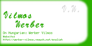 vilmos werber business card